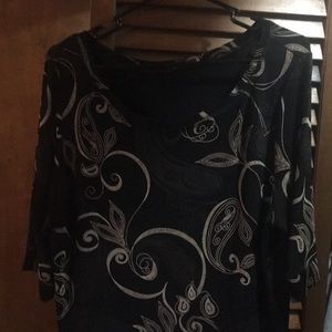 Black and gold dress shirt 1x